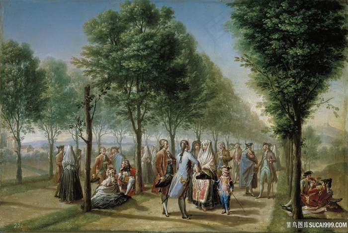 巴约和苏比亚，弗朗西斯科-埃尔-帕拉-德-拉-西西马，在马德里风景画