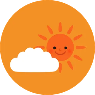 橙色卡通风太阳