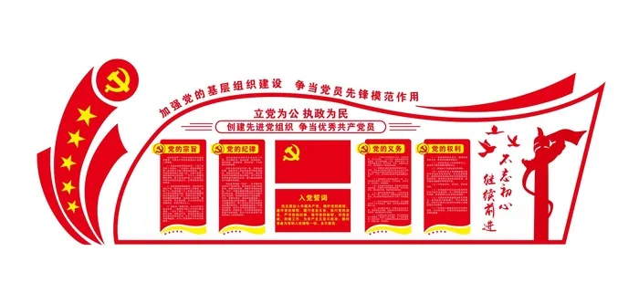 党建文化宣传栏cdr矢量模版下载