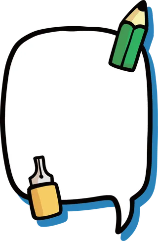 聊天框|铅笔|钢笔|创意