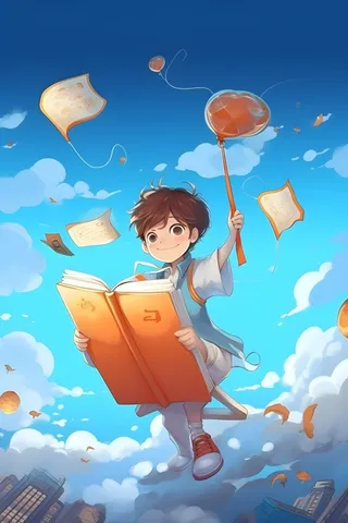 考试复习冲刺时间学生天空背景