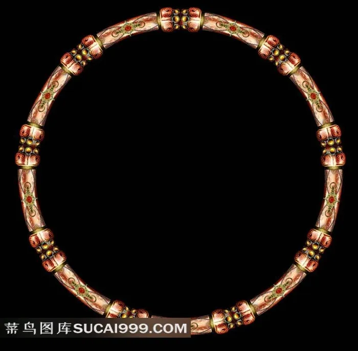 中国古典物件精美铜器圆环