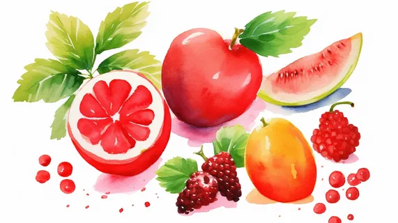 水果水彩插画素材 水果水彩插画素材