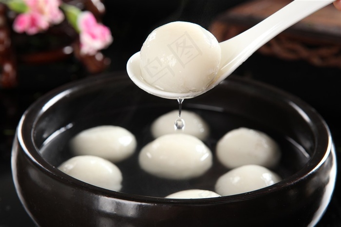 精美小吃汤圆中华美食