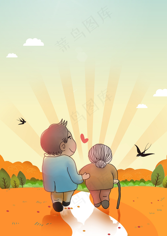手绘母亲节插画漫画素材psd模版下载