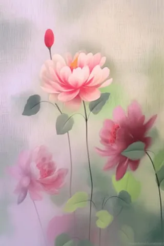 创意意境荷花粉色雾面背景