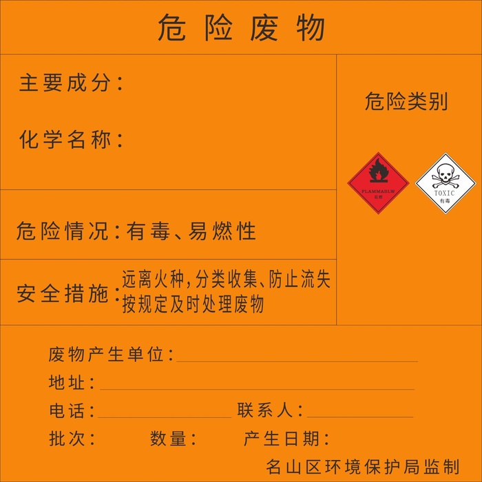 危险废物制度表cdr矢量模版下载