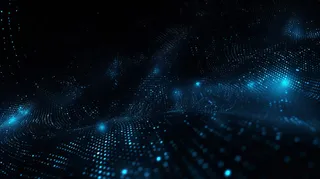 蓝色科技几何形线条点黑色背景