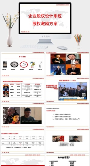 股权激励制度汇报演讲PPT模板预览图