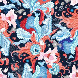 花卉唯美手绘花朵面料纹理手机壳布料面料印花服装矢量图案素材