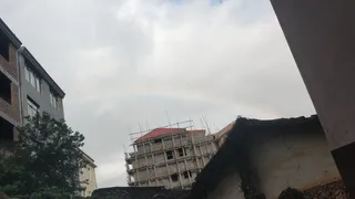 雨后彩虹摄影图片