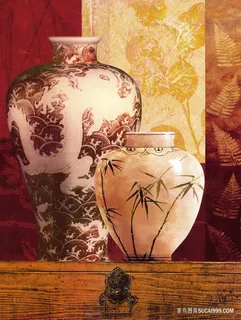 青花瓷花瓶艺术油画 青花瓷花瓶艺术油画