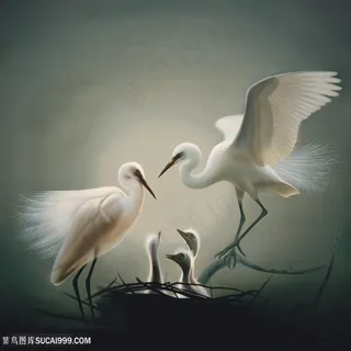 唯美白鹭高清装饰画