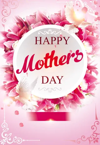 母亲节贺卡花卉素材