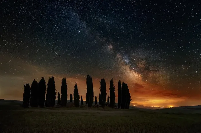 夜色下的星空素材