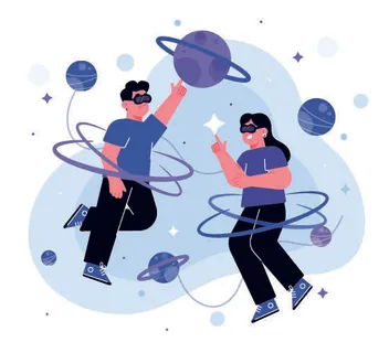 时尚大气元宇宙VR虚拟现实AR网页Banner海报设计模板AI矢量图素材