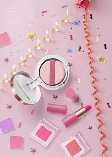 电商广告系美化妆品粉色海报