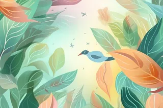 清新叶子夏季清爽背景