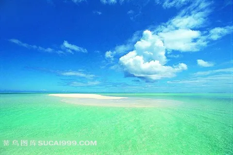 唯美蓝天白云和大海素材图片 唯美蓝天白云和大海素材图片