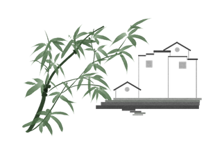 竹子水墨画中国风国画墨水书法竹子画