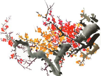 中国山水画水墨图案素材37