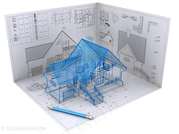 精美3d房子模型设计高清图