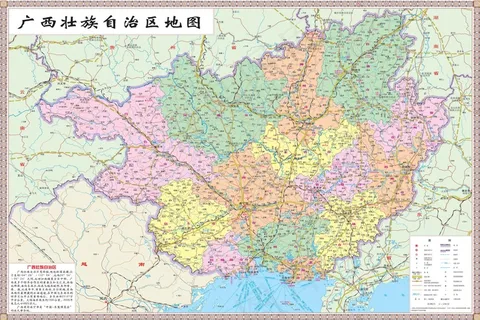 地图广西地图学习贴画培训班壁画午托班小学生地图画册宣传单 地图广西地图学习贴画培训班壁画午托班小学生地图画册宣传单