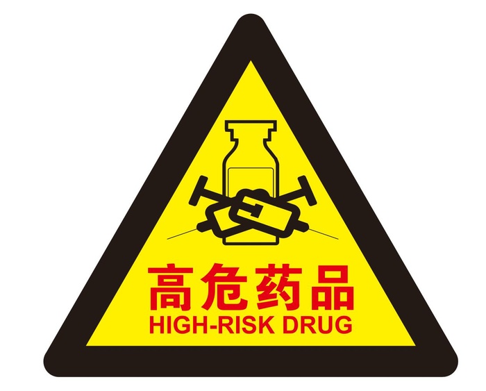 矢量高危药品三角导视牌cdr矢量模版下载