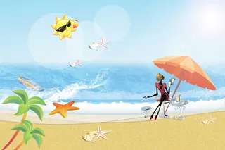 蓝色大海风光PSD素材