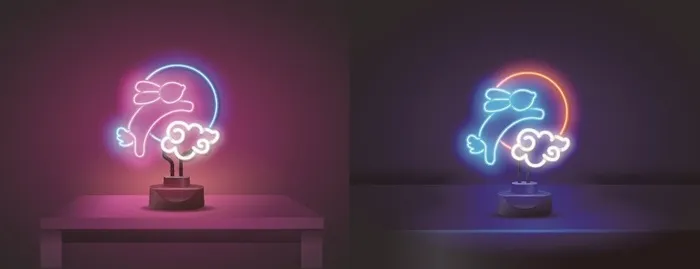 简洁霓虹灯设计eps,ai矢量模版下载