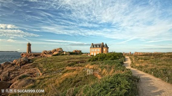 草地湖畔美景壁纸