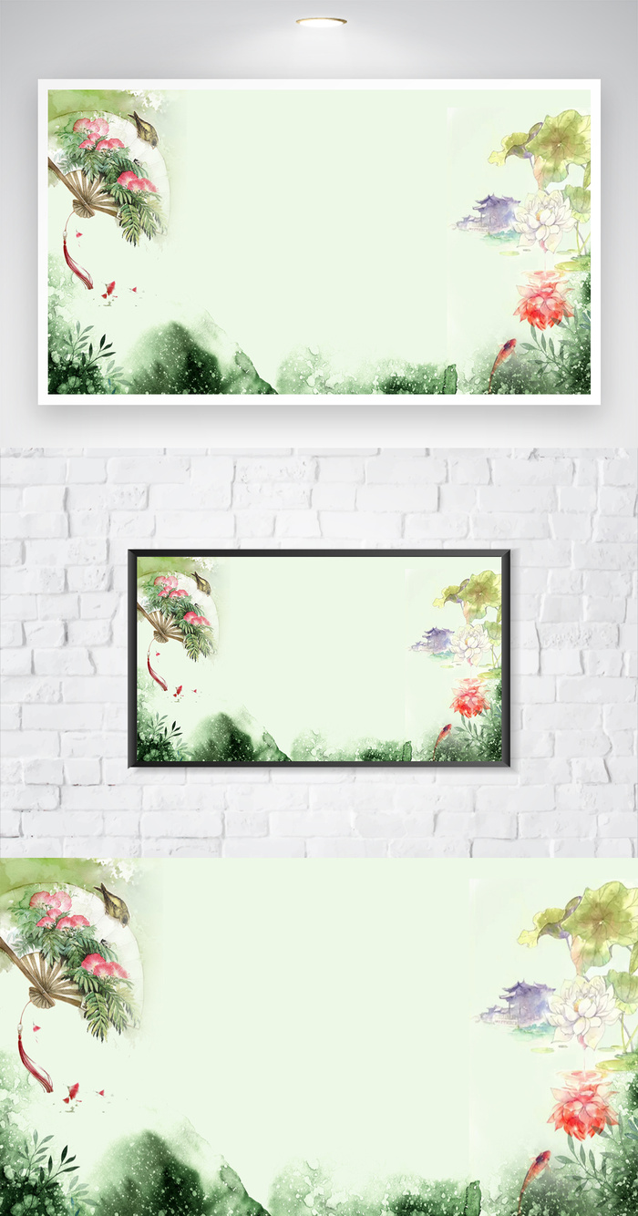 大气鲜花海报元素