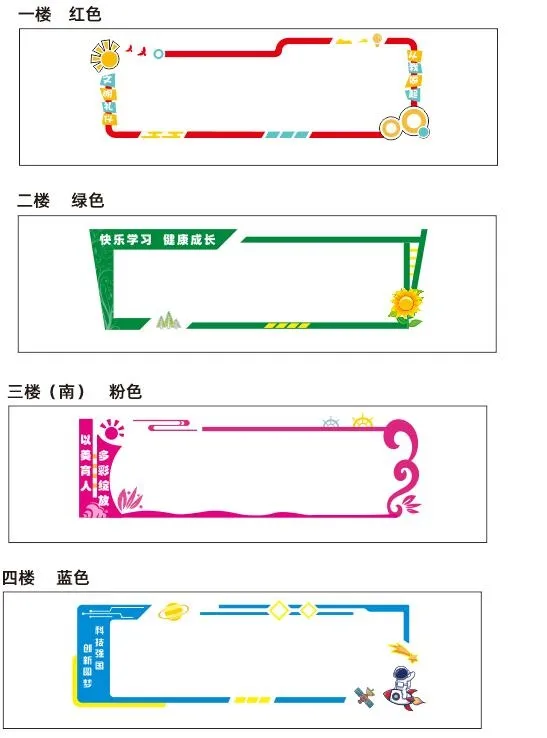 校园文化  走廊 宣传框cdr矢量模版下载