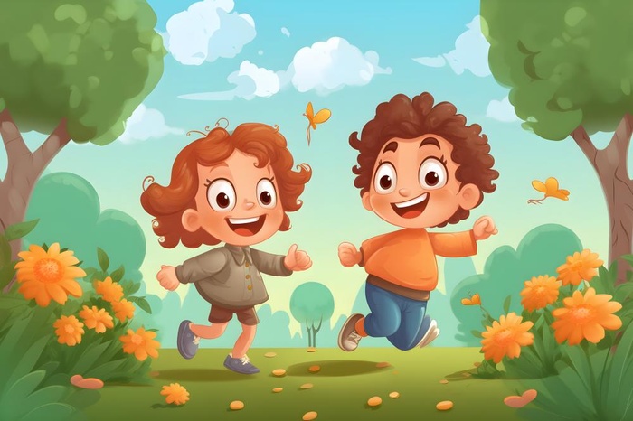 儿童孩子冒险聚会玩耍插画海报素材背景