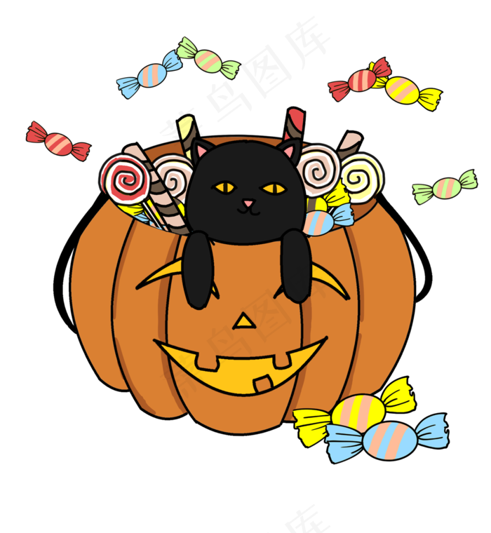 万圣节节日卡通素材南瓜
