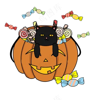 万圣节节日卡通素材南瓜