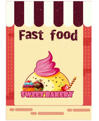 食物标签矢量素材汉堡店快餐标签矢量图AI格式