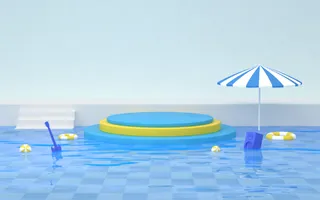 夏季游泳池背景