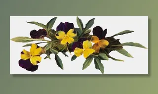 复古油画质感宫廷花卉植物花朵鲜花拼贴图案PNG免抠图片设计素材