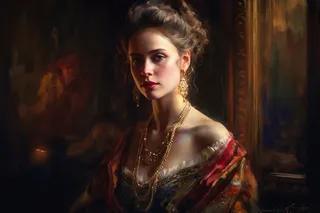 带珠宝的美丽女人