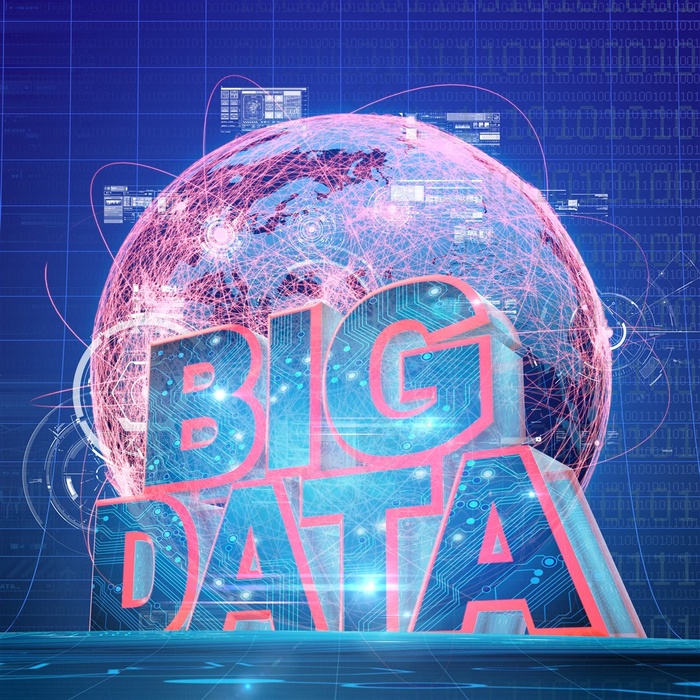 蓝色大数据概念高清图片