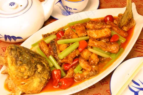 粤菜1462金盆红袍鱼条 粤菜1462金盆红袍鱼条