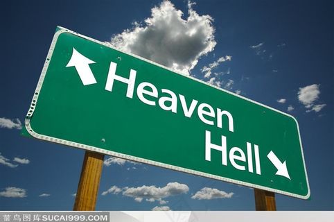 指示牌,公路,天空,牌子,绿色,箭头,国外