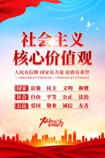 *核心价值观党建展板