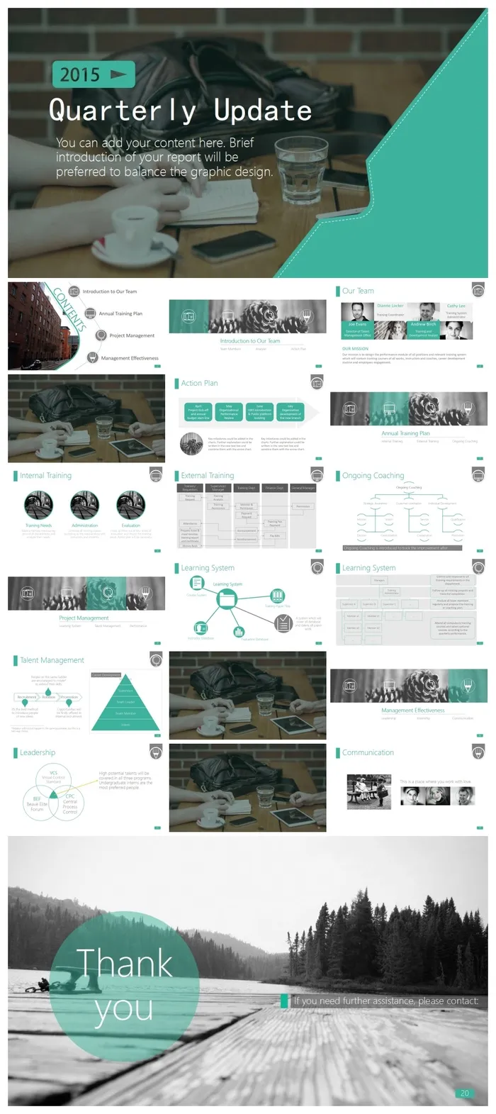 教育培训行业总结汇报PPT模板