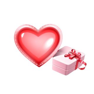 情人节520爱心礼物礼盒浪漫免抠