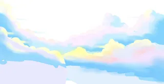 彩色云朵天空背景可爱梦幻