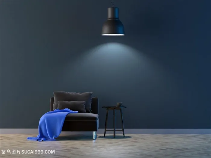 冷色调软装效果高清图片