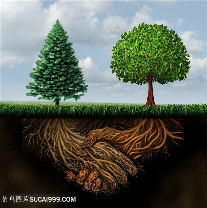 创意绿色广告设计高清图片