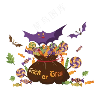 卡通万圣节节日糖果